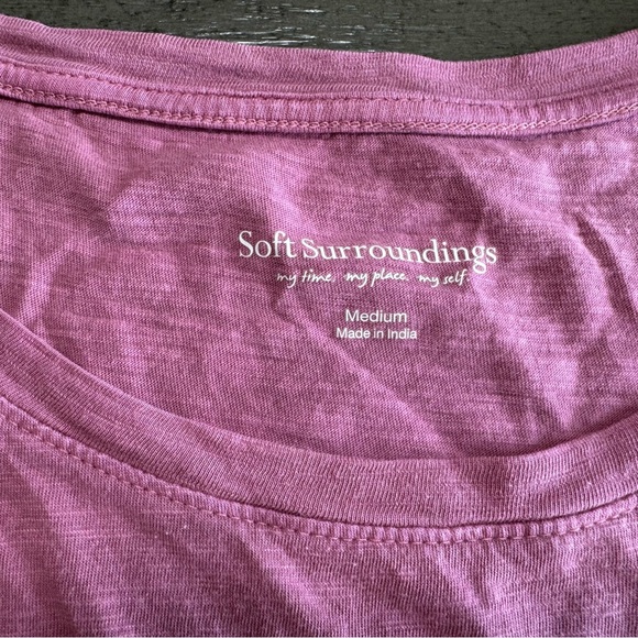 Soft Surroundings Gemma Deep Rose Pink Tshirt Top M - Picture 7 of 11
